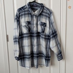 Beautiful Blue and White Flannel Shirt